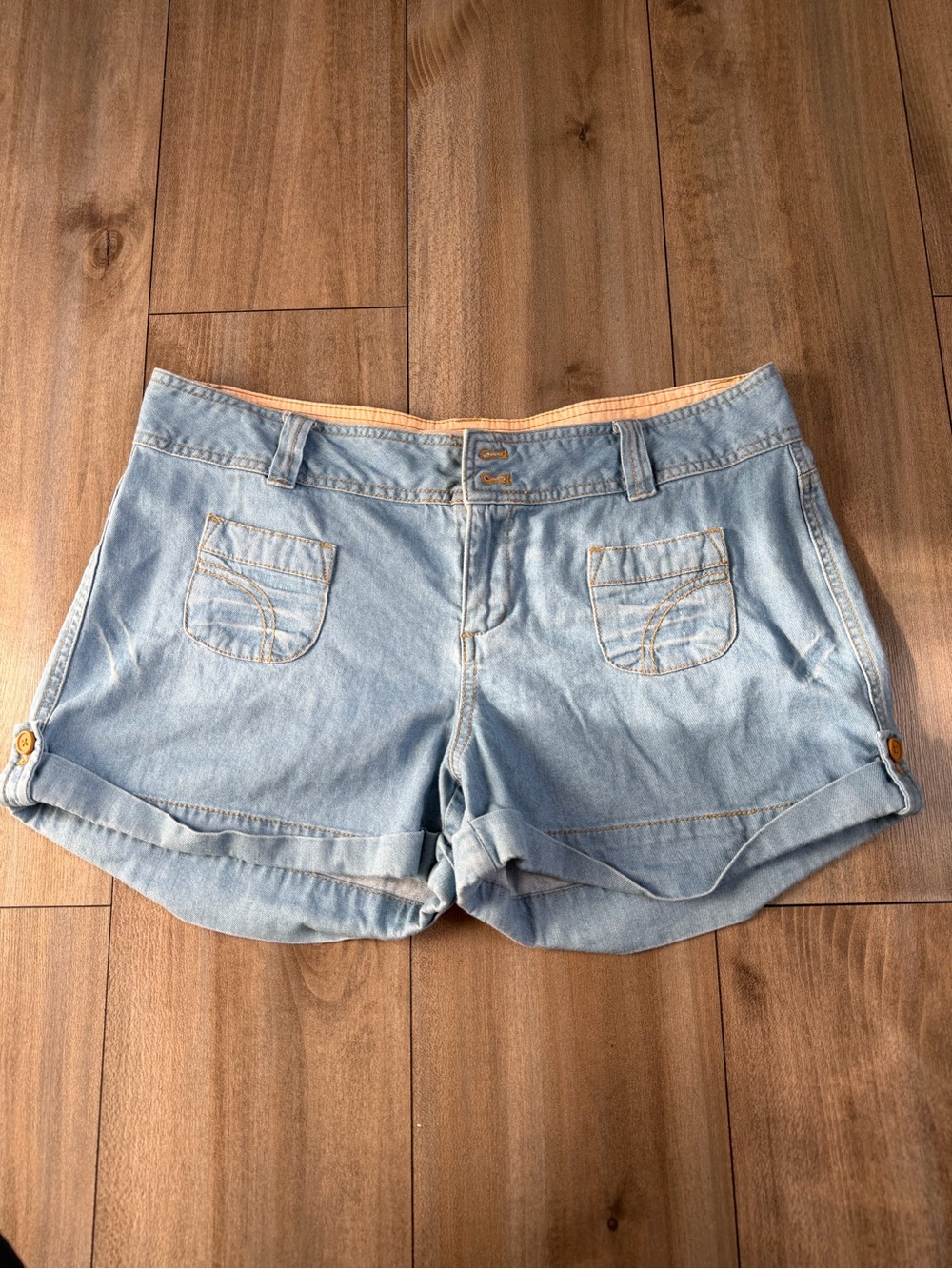 Route 66 Light Blue Denim Cuffed Women’s Shorts